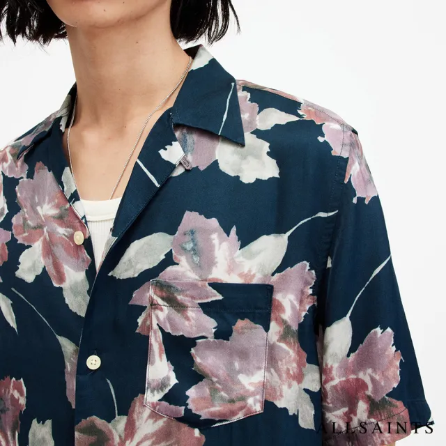 【ALLSAINTS】ZINNIA 人造絲手繪花卉夏威夷花襯衫 MS209Z(舒適版型)