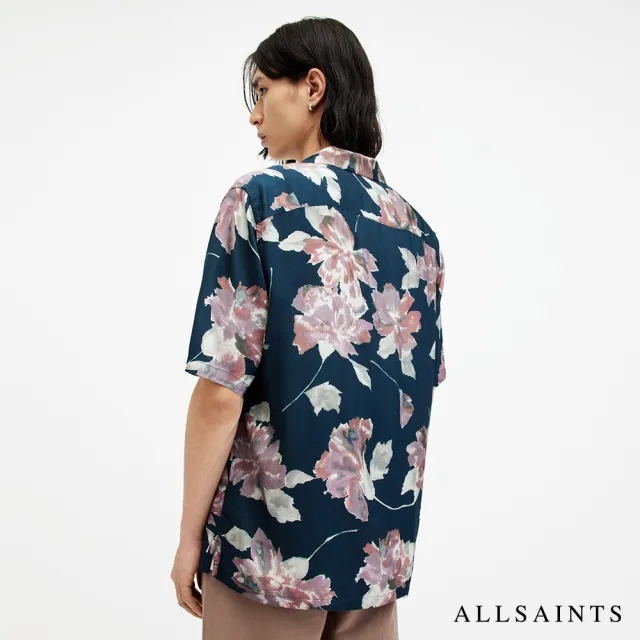 【ALLSAINTS】ZINNIA 人造絲手繪花卉夏威夷花襯衫 MS209Z(舒適版型)