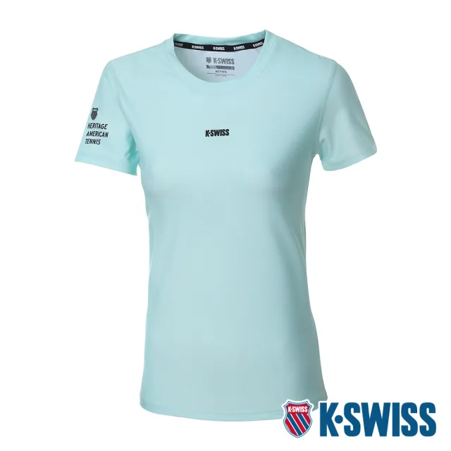 【K-SWISS】涼感排汗T恤PF Tee-女-水藍(1910236-320)