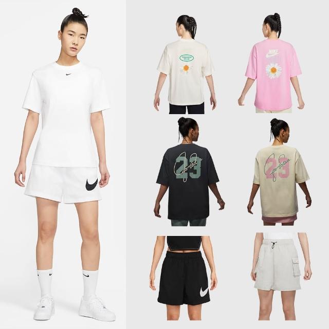 【NIKE 耐吉】服飾短袖 上衣 T恤 短褲 休閒褲 運動 休閒 喬丹 女 黑 白 粉 藍 多款(HJ9427133&)