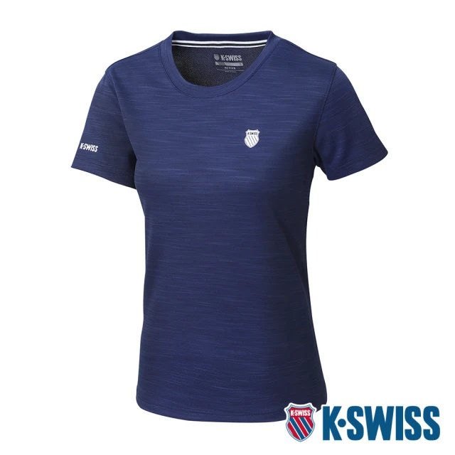 K-SWISS 排汗T恤PF Tee-女-藍(1910238-426)