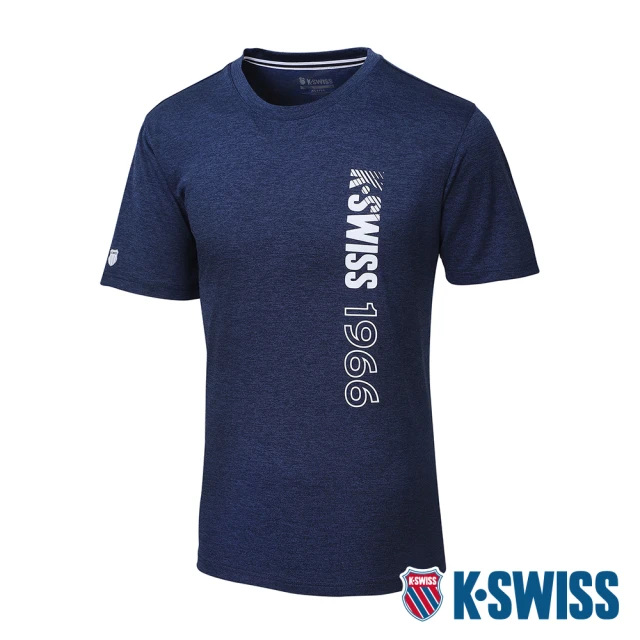K-SWISS 涼感排汗T恤 PF Tee-女-白/藍綠(1