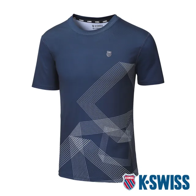 【K-SWISS】涼感排汗T恤 PF Tee-男-藍(1010237-426)