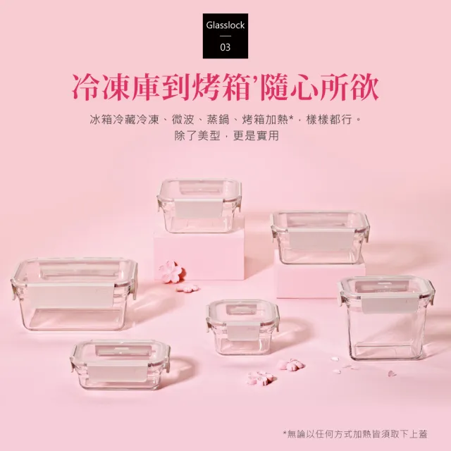 【Glasslock】韓國製微波烤箱兩用強化玻璃保鮮盒-2件組(多款任選)