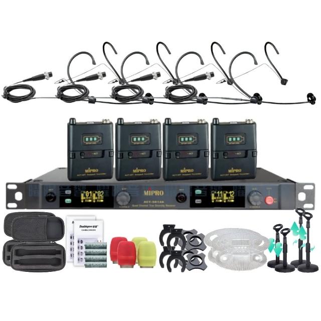【MIPRO】MIPRO ACT-5814A 四頻道5GHz 無線麥克風 搭配頭戴麥克風*4(音響設備)