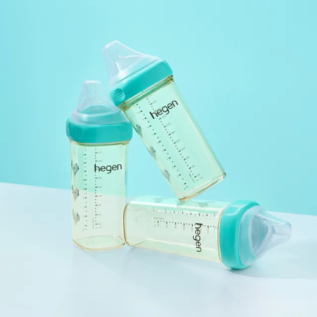 【hegen】x Selina 聯名款PPSU多功能寬口奶瓶330ml-誕藍(雙瓶組)