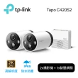 (128G記憶卡組)【TP-Link】Tapo C420S2 真2K 400萬畫素無線網路攝影機 IP CAM(全彩夜視/IP65防水/兩鏡頭組)