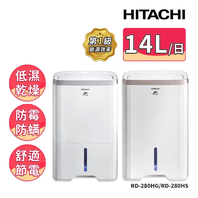 【HITACHI 日立】14公升一級能效除濕機(RD-280HS/RD-280HG)