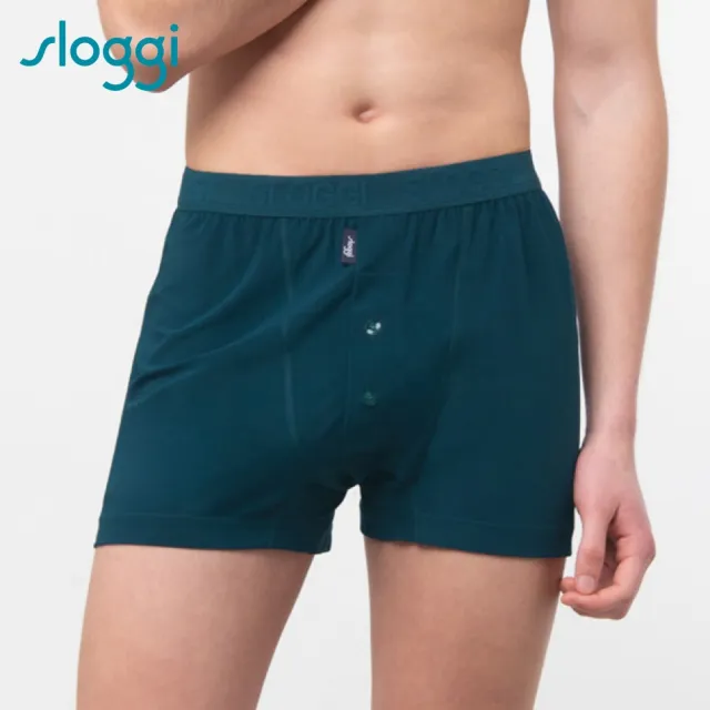 【sloggi Men】ORGANIC COTTON系列寬鬆平口褲(月夜湖色)