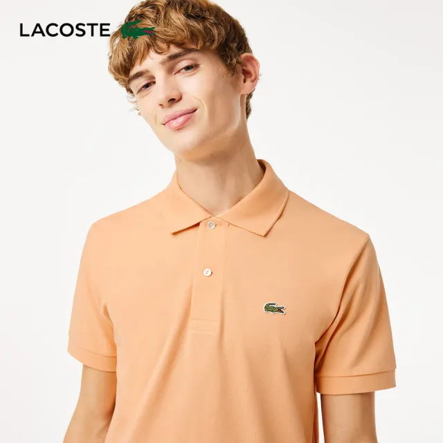 【LACOSTE】男裝-經典L1212短袖Polo衫(橙色)