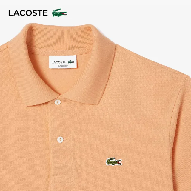 【LACOSTE】男裝-經典L1212短袖Polo衫(橙色)