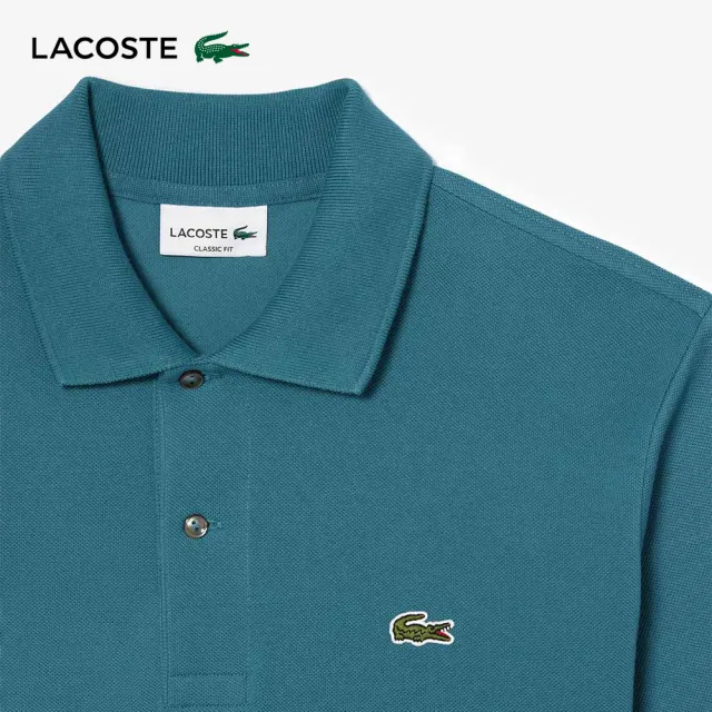 【LACOSTE】男裝-經典L1212短袖Polo衫(藍綠色)