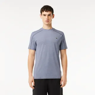 【LACOSTE】男裝-快乾彈性運動短袖T恤(藍色)