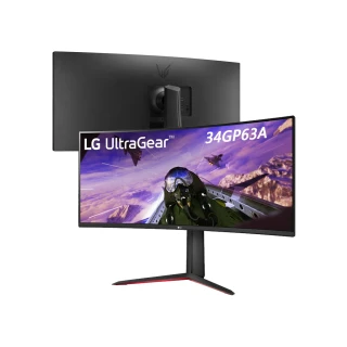 【LG 樂金】送無線鍵鼠+電競鼠墊組★34GP63A 34型VA  2K 21:9 160Hz 曲面專業玩家電競螢幕(FreeSync/7W*2/H