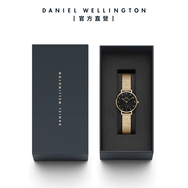 【Daniel Wellington】DW 手錶  Petite Lumine  28mm-星辰系列貝母盤麥穗鋼琴錶-星辰黑(三色 DW00100595)