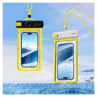 【BASEUS】高清可觸屏夾扣式氣囊浮潛游泳手機防水袋 四層密封防雨手機袋 手機保護套