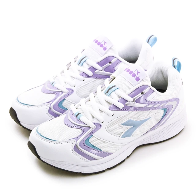 DIADORA 女 迪亞多那 專業輕量復古慢跑鞋 E楦反光系列(白紫藍 33672)