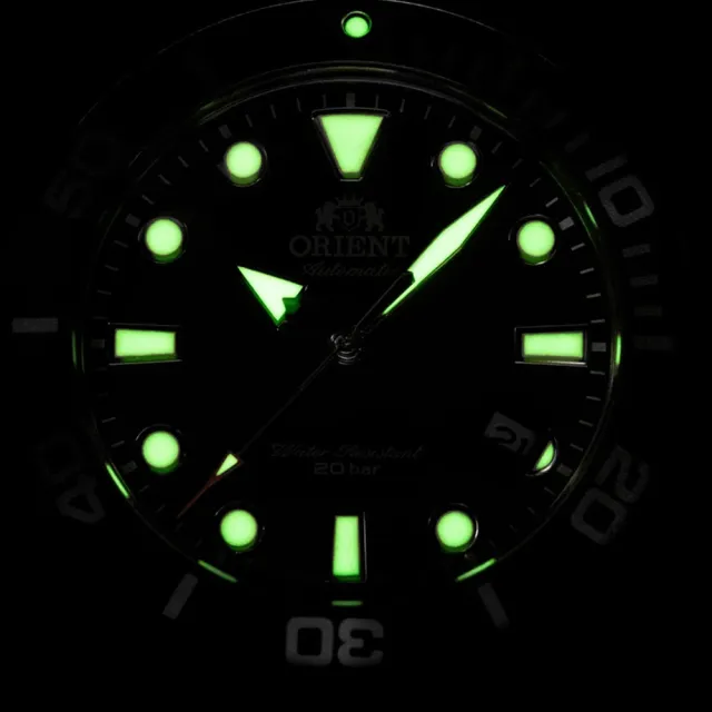 【ORIENT 東方錶】黑水鬼200米潛水機械腕錶-43.3mm(RA-AC0K01B)