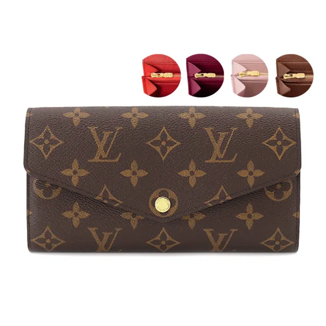 【Louis Vuitton 路易威登】經典Monogram帆布牛皮信封式長夾(多款)