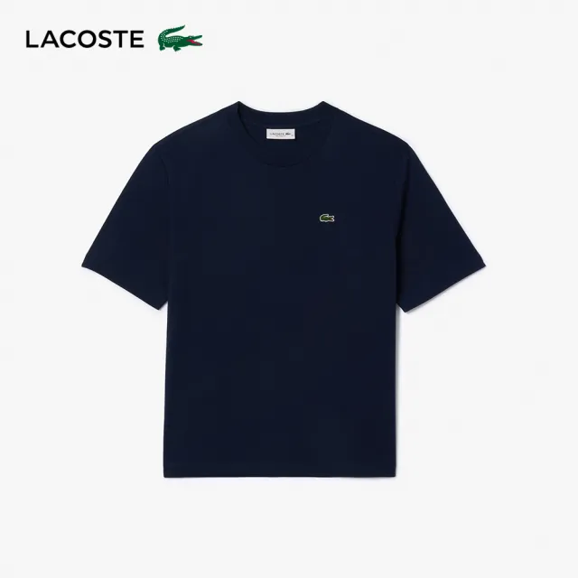 【LACOSTE】女裝-寬鬆版型輕質素色短袖T恤(海軍藍)