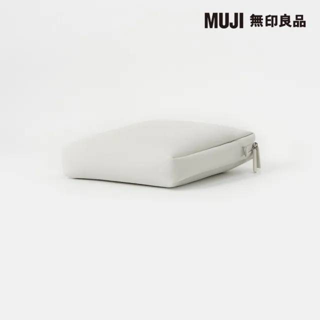 【MUJI 無印良品】自由組合收納包/正方形/灰(17×15.5×3.9cm)