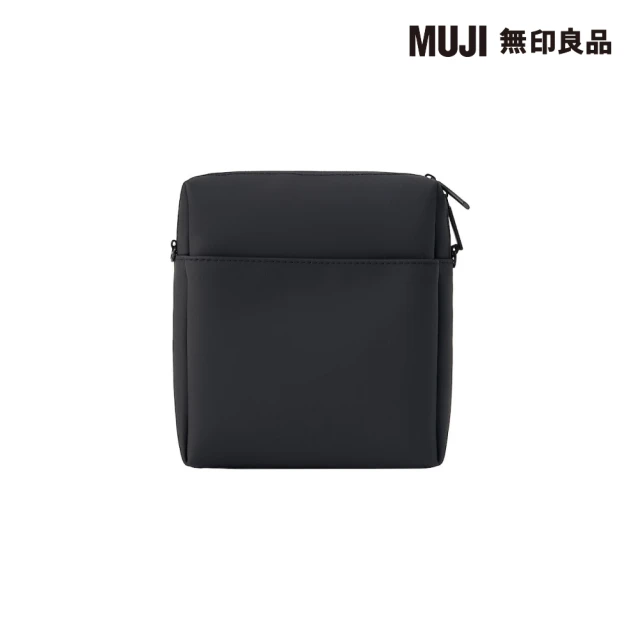 MUJI 無印良品 自由組合收納包/正方形/黑(17×15.5×3.9cm)