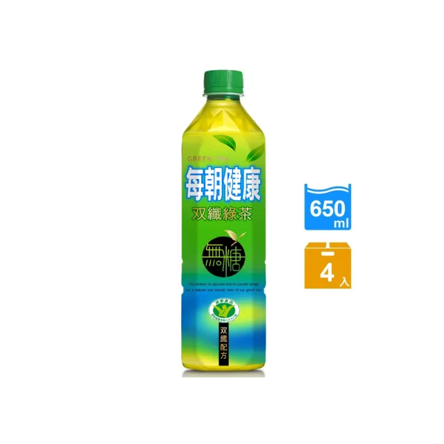 【每朝健康】雙纖綠茶650mlx4入/組