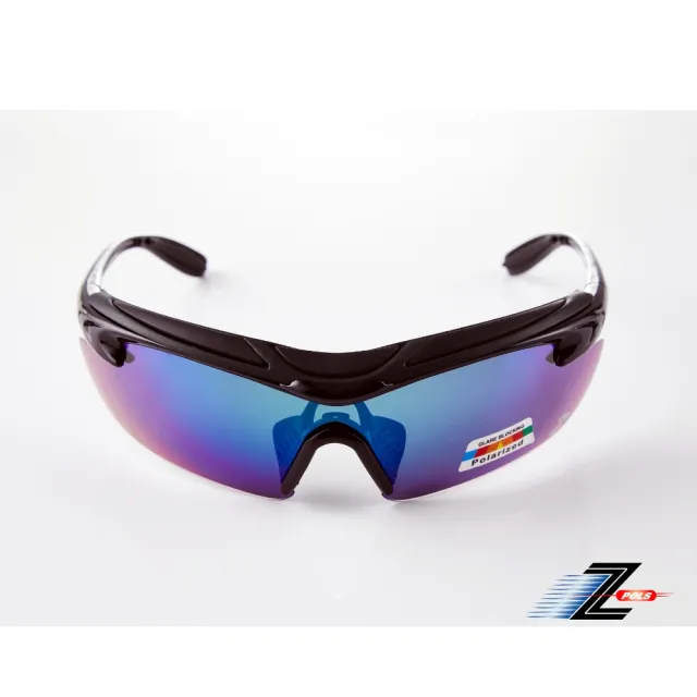 【Z-POLS】多功能舒適頭墊 頂級一片式電鍍七彩Polarized偏光 抗UV400紫外線運動太陽眼鏡(頂級偏光款)