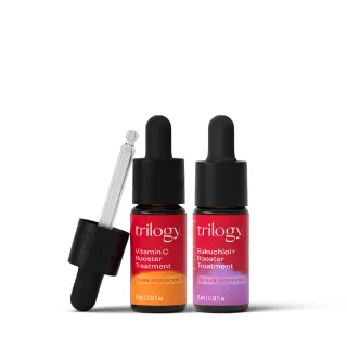 【紐西蘭Trilogy官方直營】早C晚A修護組(維他命C煥亮安瓶15ml＋補骨脂酚安瓶15ml)(植物A醇/美白)