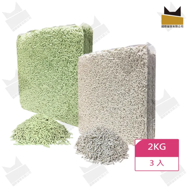 【國際貓家】Hello ICHI 豆腐貓砂 2KG/三包入(原味/綠茶兩種可選)
