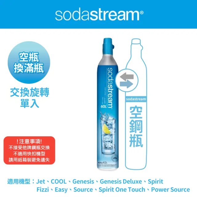 【Sodastream】二氧化碳交換旋轉鋼瓶 425g(須有空鋼瓶供交換滿鋼瓶)