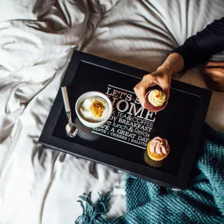 【YU Living 信歐傢居】北歐風膝上桌軟墊 電腦桌膝上墊 膝上墊 懶人墊(黑色)