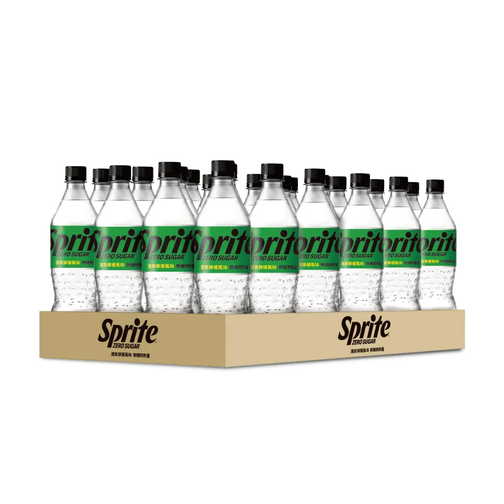 【Sprite ZERO SUGAR 雪碧無糖】無糖零卡 寶特瓶600ml x24入/箱