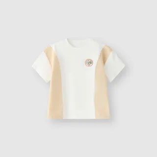 【GAP】男童裝 Logo純棉圓領短袖T恤-白色(466206)