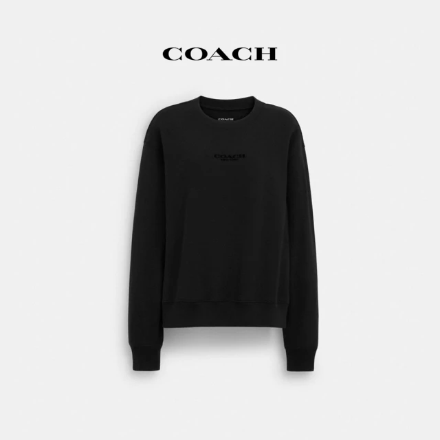 COACH蔻馳官方直營 圓領休閒上衣-黑色(CR036)