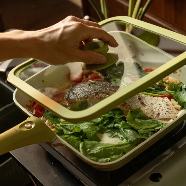 【Korea King】Monacook卡卡方鍋-26cm三鍋組(韓國製無PFAS IH爐電磁爐適用 可洗碗機清洗 贈專用提袋)