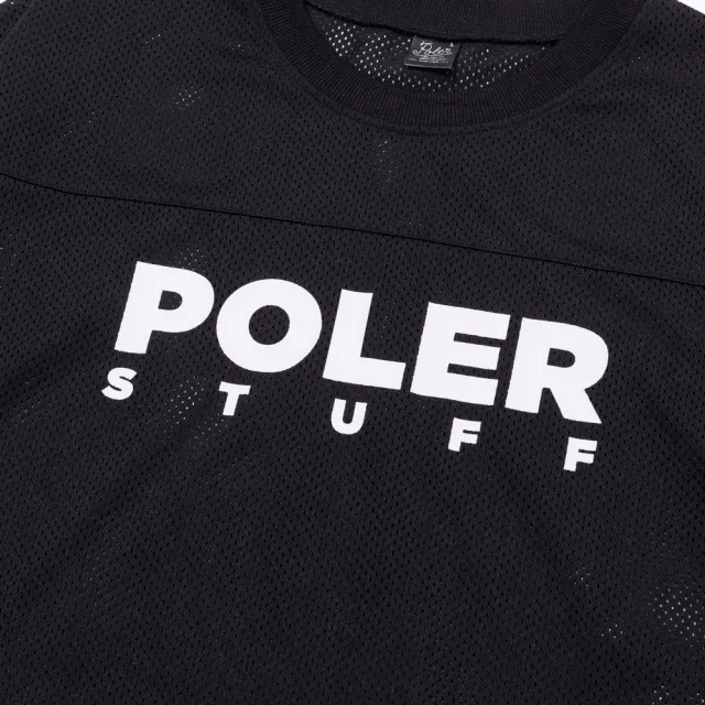 【POLER STUFF】日本限定 MESH JERSEY 戶外時尚網布休閒上衣(黑色)