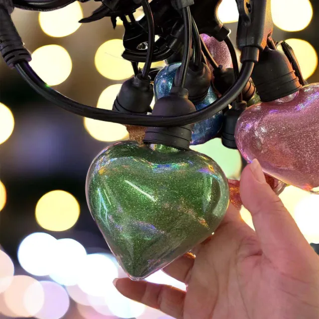 【POKO】LED心形燈串(情人節燈3D 童話燈串 適用於室內 戶外 陽台 造景 婚禮 派對 情人節裝飾)