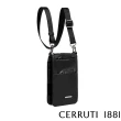 【Cerruti 1881】義大利頂級小牛皮手機包肩背包斜背包(黑色 CEBO06659M)