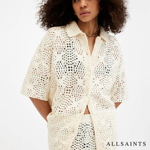 【ALLSAINTS】MILLY 純棉波西米亞風編織上衣襯衫 W031KA(舒適版型)