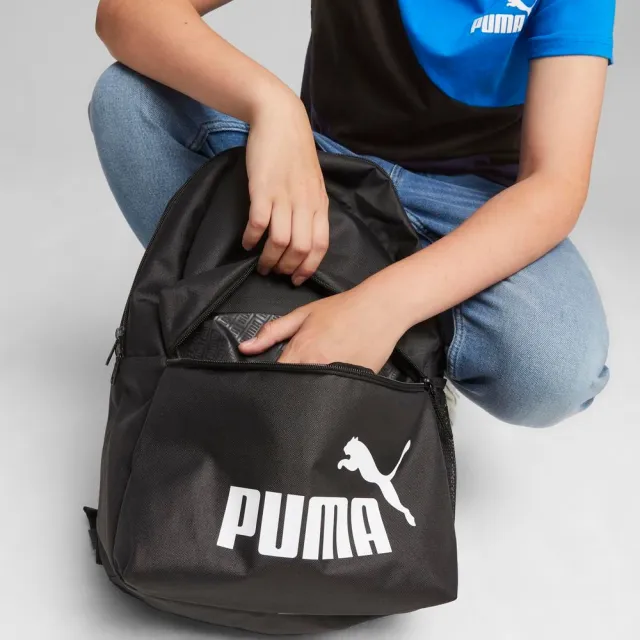 【PUMA】後背包 運動包 書包 雙肩包 旅行包 男款 女款 PUMA Phase後背包N 黑色(07994301)