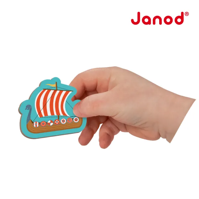 【Janod】磁鐵遊戲書-遊玩歷史(拼拼樂 玩具 拼圖 益智玩具)