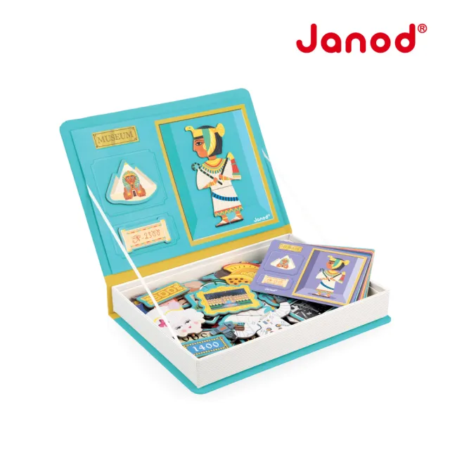 【Janod】磁鐵遊戲書-遊玩歷史(拼拼樂 玩具 拼圖 益智玩具)