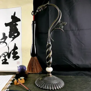 【中華筆莊】藝術銅製筆架C款  高60cm(台灣品牌)