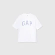 【GAP】男裝 Logo純棉圓領短袖T恤 厚磅密織親膚系列-白色(892185)