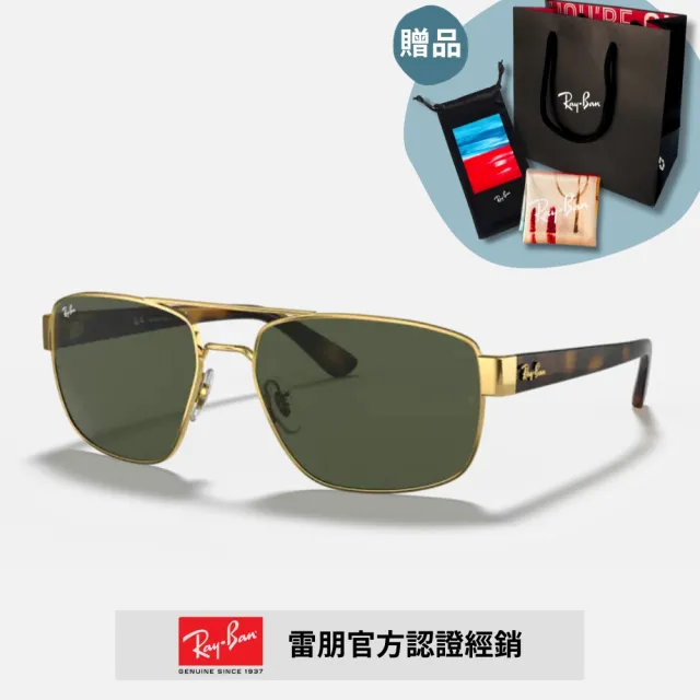 【RayBan 雷朋】雙槓太陽眼鏡(RB3663-001/31、002/31 60mm)