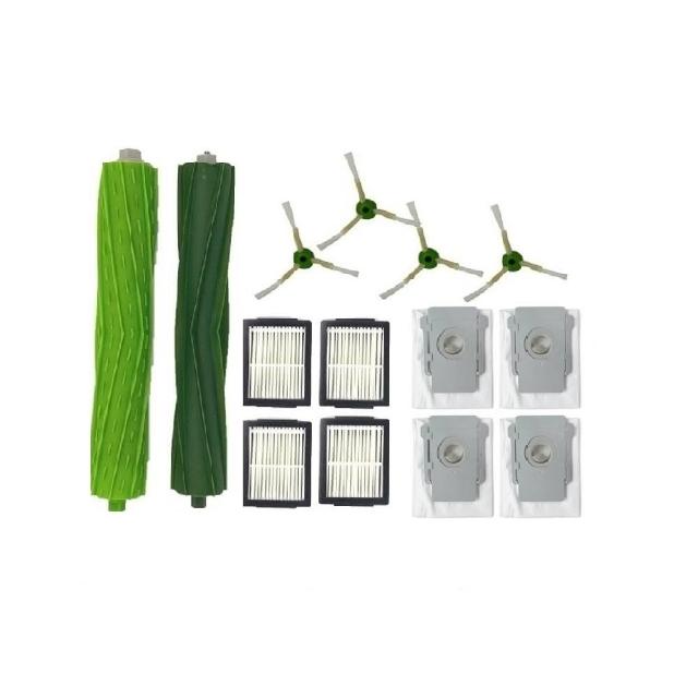 iRobot 掃地機 i3/i3+/i7/i7+/E5/E6系列副廠配件套餐組(主刷1對+濾網4入+邊刷4入+集塵袋4入)