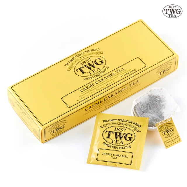 【TWG Tea】手工純棉茶包 焦糖南非國寶茶 15包/盒(Creme Caramel Tea;南非國寶茶)