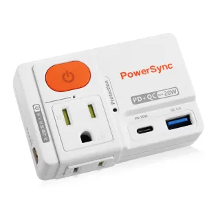 【PowerSync 群加】2P+3P 1開2插高溫斷電快充壁插(TCM12Q9)