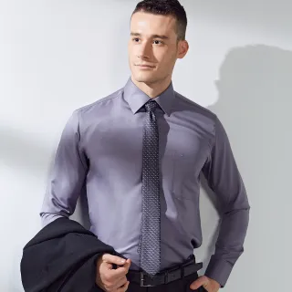 【MONTAGUT 夢特嬌】經典商務 吸濕排汗 涼爽快乾免燙 深灰色 839512-03(長袖襯衫)